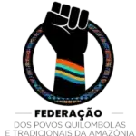 Logotipo da FEPQUIPTRAM no rodapé do site, representando seu papel como elo vital entre comunidades amazônicas e o futuro sustentável.